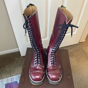 Dr. Martens boots, 20 hole, oxblood, size 7.5